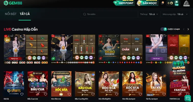Xanh Chín Live Tại Gem88 Trải Nghiệm Đẳng Cấp Thắng Cược Khủng Mỗi Ngày