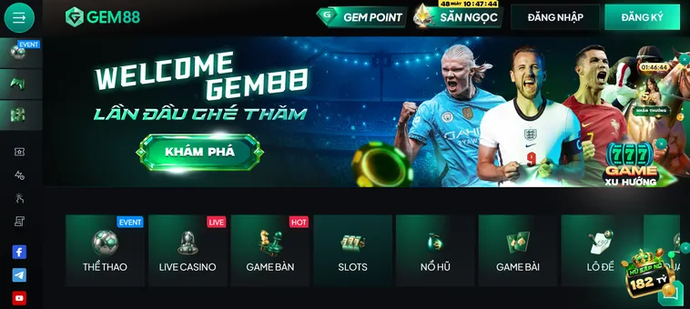 Nhà Cái Gem88 - Casino Cá Cược Trực Tuyến Đẳng Cấp Dân Chơi