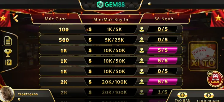 Trải Nghiệm Đỉnh Cao Xì Tố Tại Gem88 Với Tỷ Lệ Thắng Cực Khủng
