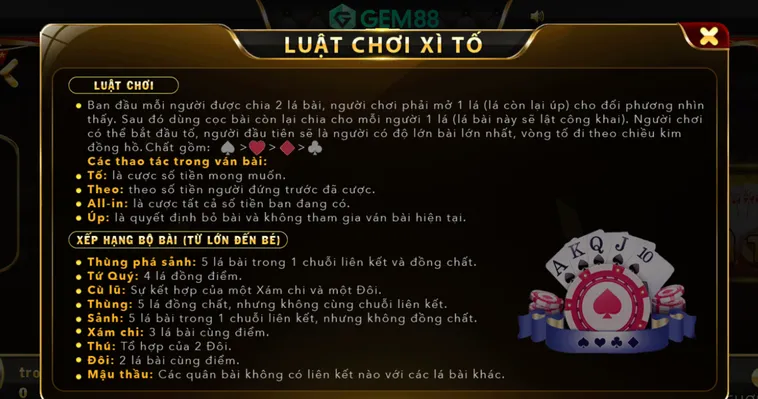 Trải Nghiệm Đỉnh Cao Xì Tố Tại Gem88 Với Tỷ Lệ Thắng Cực Khủng